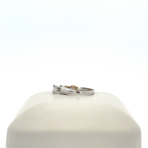 14k White Gold Engagement Ring with Princess Center