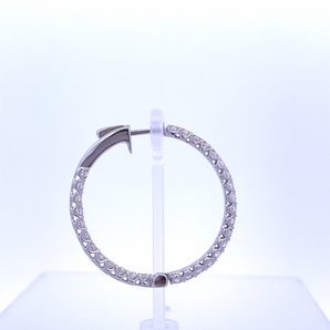 14k White Gold Hoop Earrings