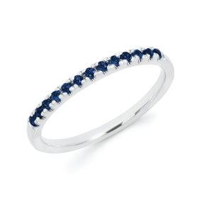 Sapphire Stackable Birthstone Band In 14KT White Gold