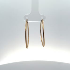 Lady's Gold Plated 1/8" Hoop Earrings