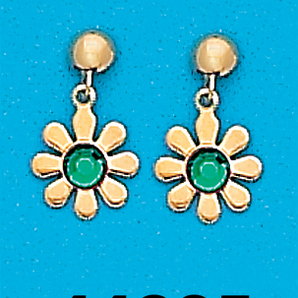 Gold Plated May Daisy Dangling Earrings
