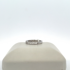 14k White Gold Band with .80ctw Round Diamonds