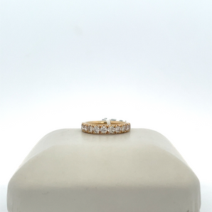 Lady's 14k Yellow Gold Band with 1.00ctw Round Diamonds