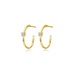 Silver and Gold Plated Earring