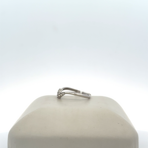 14k White Gold White Sapphire Birthstone Ring