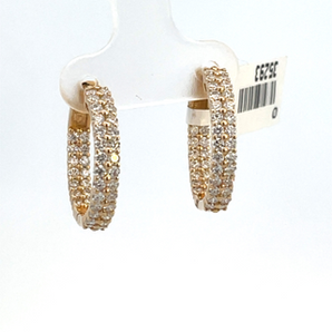 Inside Out Diamond Hoop Earrings