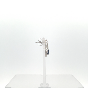 10k White Gold Sapphire Earrings