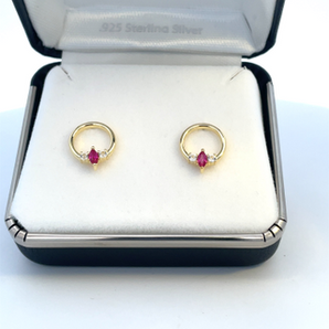 Silver and Gold Plated Earring