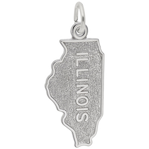 Sterling Silver Illinois Charm