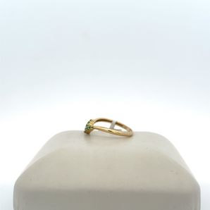 14k Yellow Gold Emerald Birthstone Ring