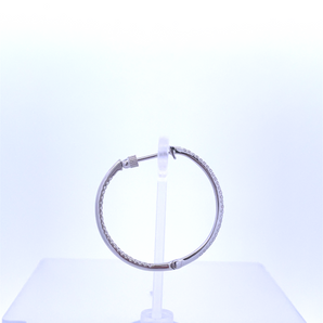 Lady's 14k White Gold Hoop Earrings