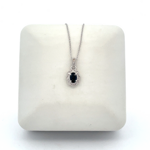 Sterling Silver Stone Necklace