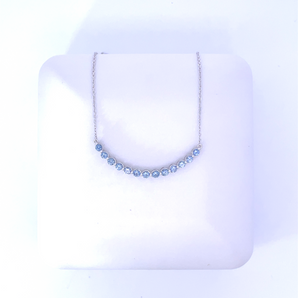 Lady's 14k White Gold Sapphire Necklace