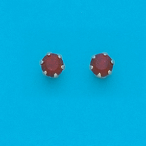 Gold Plated 4MM January Stud Earrings