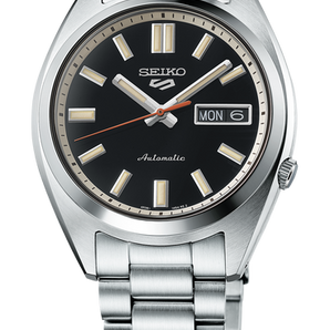 Seiko 5 Sports Midsize Stainless Steel Automatic Black Dial