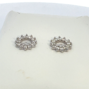 14K White Diamond Wrap CTW: .71