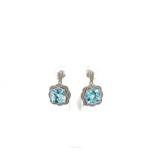 Sterling Silver Blue Topaz Earrings