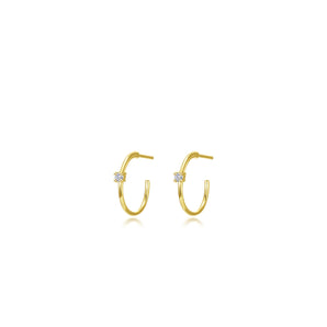 Silver and Gold Plated Earring