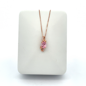 14k Rose Gold Morganite Necklace