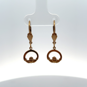 Gold Plated Cladaugh Dangling Earrings