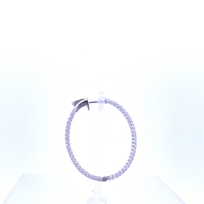 14k White Gold Hoop Earrings