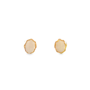 Gold Plated Opal Stud Earrings