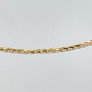 14K Yellow Gold Diamond Cut Wheat 1MM Chain