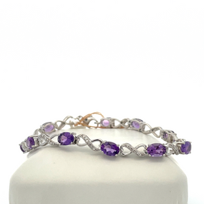 Sterling Silver Amethyst Bracelet