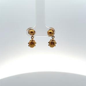 Gold Plated Lady Bug Earrings