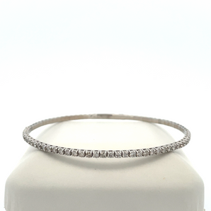 14k White Gold Bangle