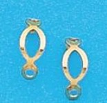 Gold Plated Figure 8 Hoop Earrings