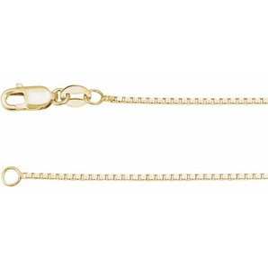 14k Yellow Gold .5mm 18" Box Chain