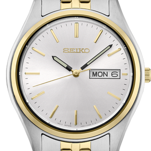 Mens Essnetials Stainless Steel Two-Toned Dress Seiko Watch