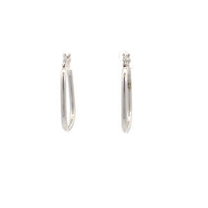 Lady's 14k White Gold Hoop Earrings