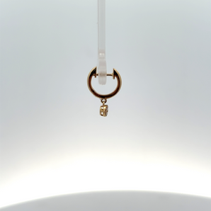 14k Yellow Gold Diamond Drop Earrings