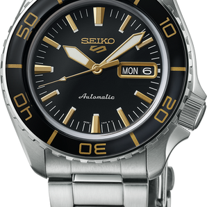 Gents Seiko 5 Sports Stainless Steel Automatic with Black Dial