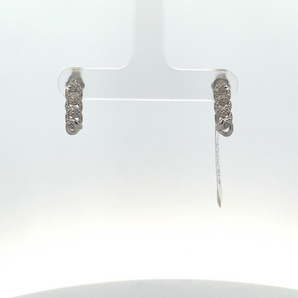 Sterling Silver Link Cubic Zirconia Earring