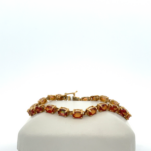 14k Yellow Gold Mystic Topaz Bracelet