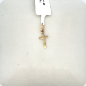 14k Yellow Gold Cross Charm