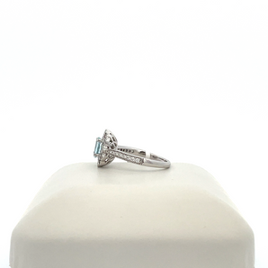 Lady's 14k White Gold Aquamarine Ring