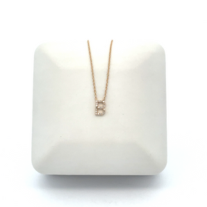 Lady's 10k Yellow Gold B Necklace