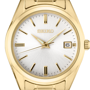 Gold SEIKO Watch with White Dial