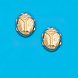 Gold Plated Ladybug Stud Earrings