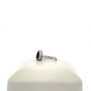 White Amethyst 14 Karat Ring