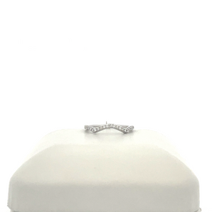 14k White Gold Band with .20ctw Round Diamonds