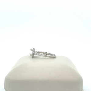 14k White Gold Engagement Ring Mounting with Halo