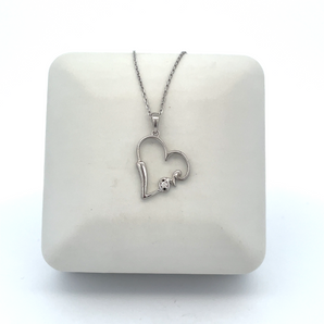 Sterling Silver Love Heart Necklace