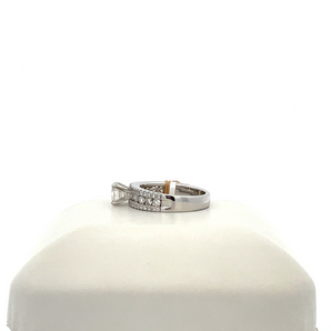 White 14 Karat Engagement Ring with Round Center