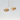 Gold Plated 3MM Genuine White Topaz Stud Earrings