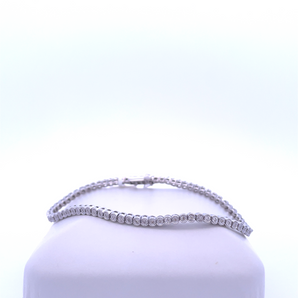 Lady's 10k White Gold Tennis Bracelet